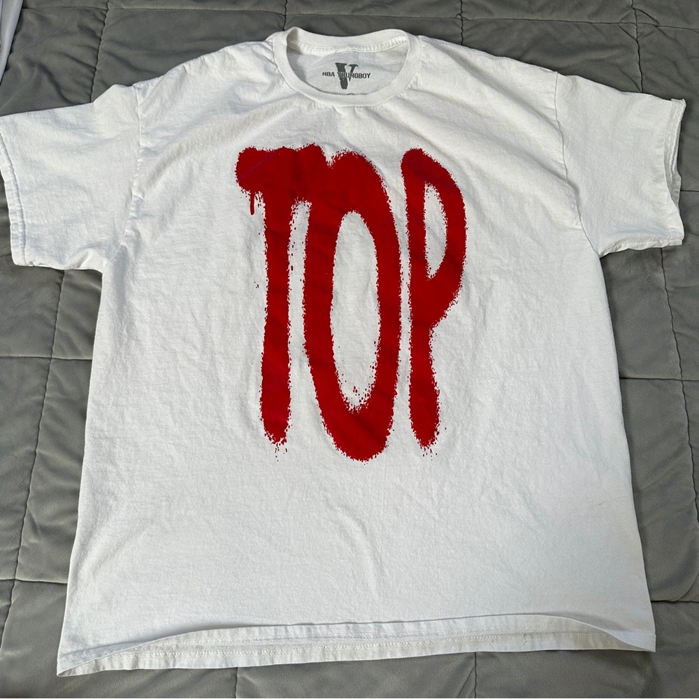 V NBA Youngboy White T-Shirt
